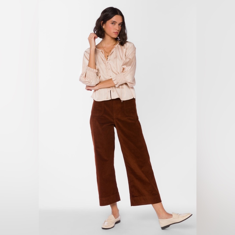 Velvet Heart‎ Toffee Corduroy Alena High Rise Cropped Jeans bohemian